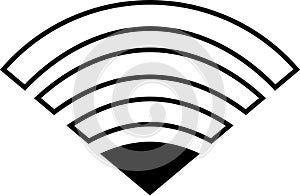 Signal icon of radio wave status