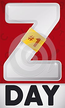 Signal like Calendar and Silver Z letter Promoting its Day, Vector Illustration