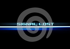 Signal lost text blue underlined illustration