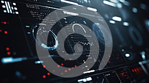 signal oscillating data visualization screen