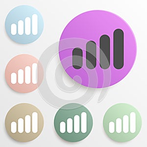 signal scale badge color set. Simple glyph, flat vector of web icons for ui and ux, website or mobile application