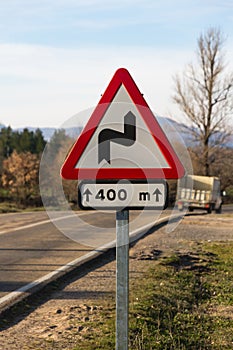 Signal Section of Dangerous Curves in Road