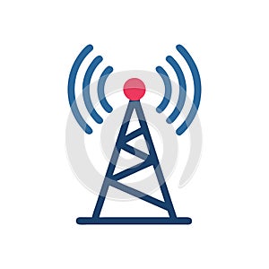 Signal Tower Icon for Communication