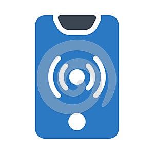 Signal glyph colour vector icon