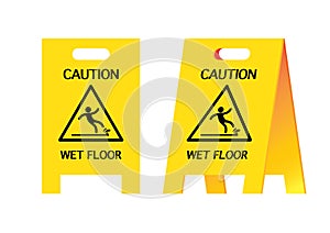 Signal Warning wet floor warn
