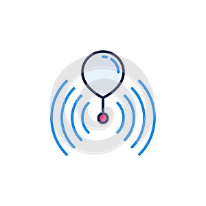 Signal from Weather Balloon vector colored concept icon