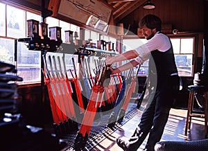 Signalman in signal box, Bridgnorth.