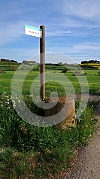 Signals in the path way during a trekking ride