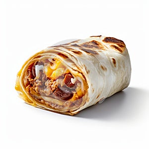 Hyperrealistic Burrito De Choclo On White Background photo