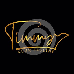 vector signature logo name Timmy logo design photo