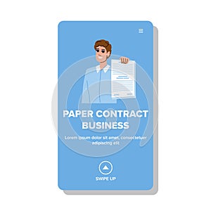signature paper contract business vector