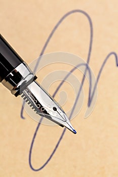 Signature and pen photo