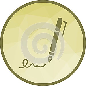 Signatures icon vector image.