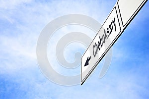Signboard pointing towards Cheboksary photo