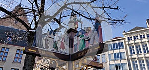 Signboards in the city of Mechelen, Belgium.