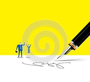 Signed a contract photo