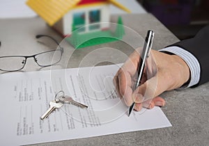 Signed house purchase agreement after the loan approval.