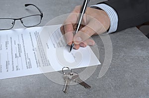 Signed house purchase agreement after the loan approval.