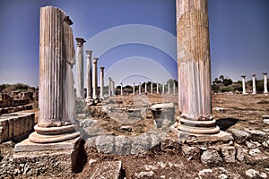 Significant historical ruins of Salamis, northern Cyprus photo