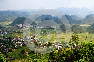 Significant mountain couple named `Nui Doi`, Quan Ba, Ha Giang, Vietnam