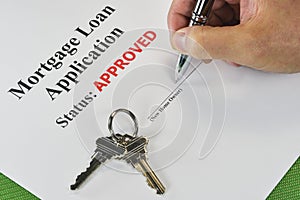 Signing An Approved Real Estate Mortgage Loan