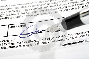 Signing an exemption order photo