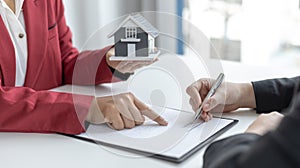 Signing a home purchase contract, sales manager has proposed terms