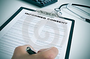 Signing an informed consent
