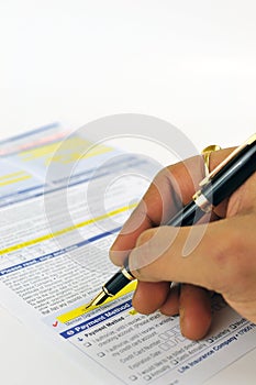 Signing legal form