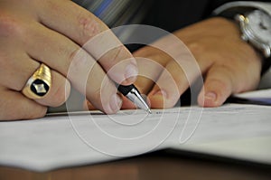 Signing of official papers