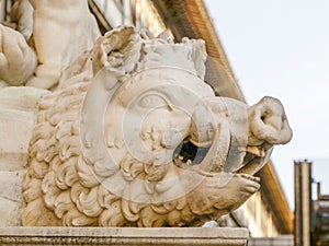 signoria place florence italy statue detail