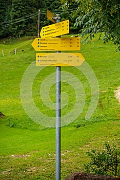 Signpost with directions