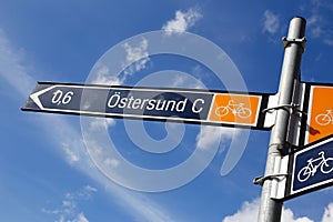 Signpost for bikers