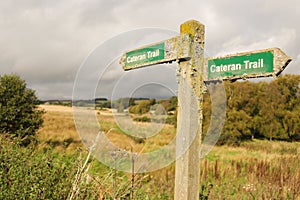 Signpost at Cateran Trail between Blairgowrie and Bridge of Cally