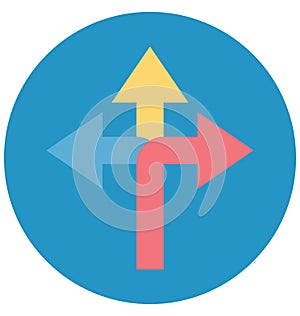 Signpost Color Illustration Vector Icon