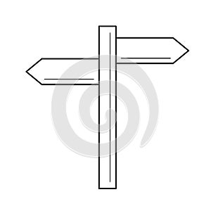 Signpost line icon.