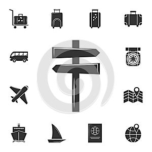 signpost icon. Detailed set of travel icons. Premium graphic design. One of the collection icons for websites, web design, mobile