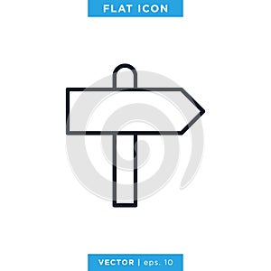 Signpost Icon Vector Design Template. Road sign icon. photo