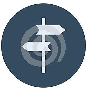 Signpost Isolated Vector Icon which can easily modify or edit