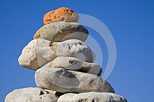 Signpost made of stone photo