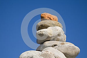 Signpost made of stone photo
