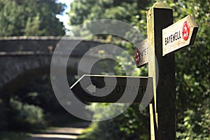 A signpost on the monsal trail