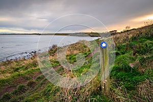 Signpost for Northumberland Coast Path