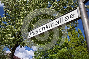 Signpost in a Russian Colony Alexandrowka, Potsdam