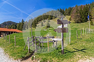 Signpost at Salober alp