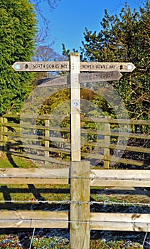 Signpost for south downs way