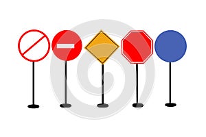 Signpost traffic signs empty  information transportation