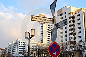 Signpost with waymark in Berlin