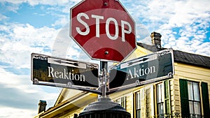 Signposts the direct way to Action versus Reaction