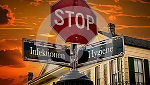 Signposts the direct way to hygiene versus infections
